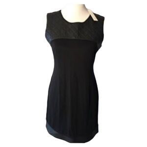 🆕 Jaye.e. Black Lined Dress with Leather Look size M